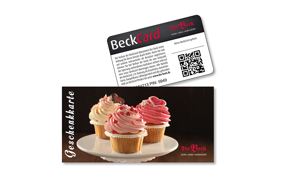 Gutscheinkarte mit BeckCard