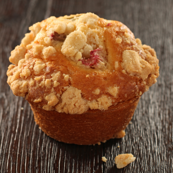 Rhabarber-Muffin gefüllt