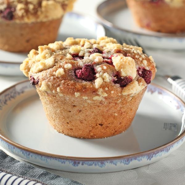 Veganer Himbeer Muffin