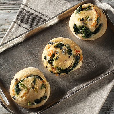 Ciabattino Spinat und Hartkäse