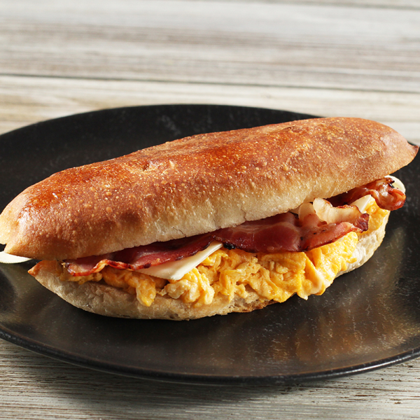 Panini Bacon,Rührei,Käse