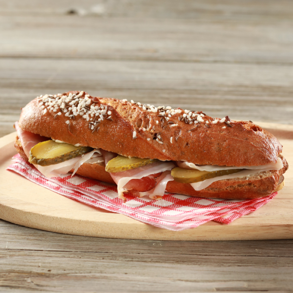 Roggenbrötchen mit Bauernschinken