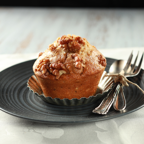 Veganer Apfel-Nuss-Muffin