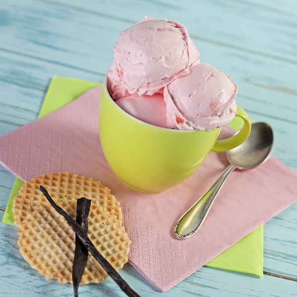 Eis Rhabarber-Vanille