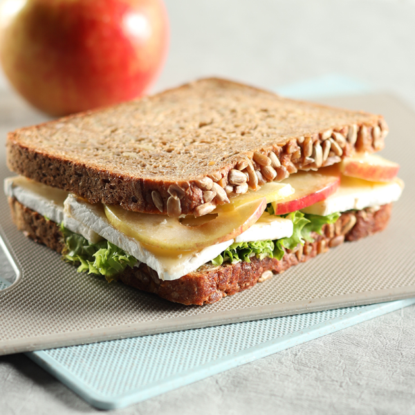 Frankenkorn mit Camembert und Apfel