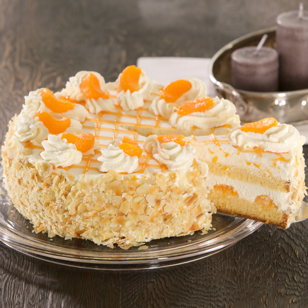 Frischkäse-Orangensahnetorte